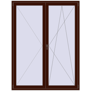 In den Warenkorb Balkontüren 1600x2100 mm BALCONY DOOR REHAU EURO 70 BLACK_CHERRY beidseitig