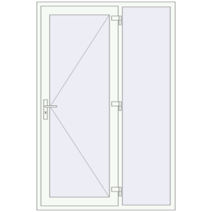 In den Warenkorb Haustüren 1400x2100 mm DOOR KORSA BASE REHAU EURO 60 RAL 9016 Traffic white beidseitig