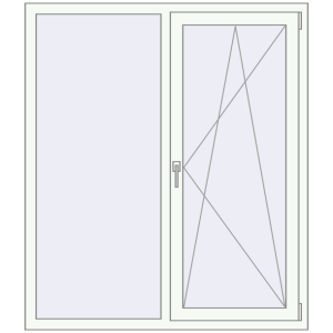 In den Warenkorb Kipp und Drehfenster 1300x1500 mm KORSA REHAU BRILLANT DESIGN RAL 9016 Traffic white beidseitig