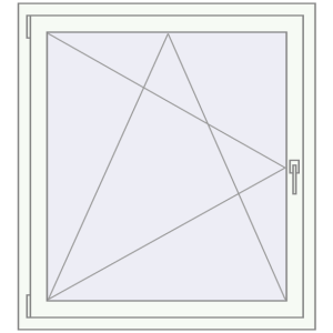 In den Warenkorb Kipp und Drehfenster 950x1130 mm KORSA ENERGY-SAVING REHAU SYNEGO MD RAL 9016 Traffic white beidseitig