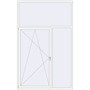 In den Warenkorb Kipp und Drehfenster 1780x2840 mm KORSA Comfort SYNEGO MD RAL 9016 Traffic white beidseitig