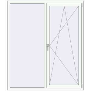 In den Warenkorb Kipp und Drehfenster 1500x1750 mm KORSA OPTIMUM REHAU EURO 70 RAL 9016 Traffic white beidseitig