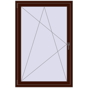 In den Warenkorb Kipp und Drehfenster 1000x1500 mm KORSA OPTIMUM REHAU EURO 70 BLACK_CHERRY beidseitig