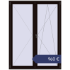 Preisgestaltung Balkontüren 1600x2100 mm BALCONY DOOR REHAU EURO 70 BLACK_BROWN beidseitig. Preis: 959,60 €