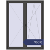 Preisgestaltung Balkontüren 1600x2100 mm BALCONY DOOR REHAU EURO 70 BASALT_GREY beidseitig. Preis: 959,60 €