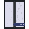 Preisgestaltung Balkontüren 1600x2100 mm BALCONY DOOR REHAU EURO 70 BLACK_COOL_110L-2 beidseitig. Preis: 959,60 €