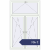 Preisgestaltung Kipp und Drehfenster 1280x2090 mm KORSA ALU LIGHT A RAL 9016 Traffic white beidseitig. Preis: 986,40 €