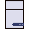 Preisgestaltung Kipp und Drehfenster 1000x1500 mm KORSA REHAU BRILLANT DESIGN BLACK_BROWN beidseitig. Preis: 323,91 €