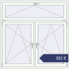 Preisgestaltung Kipp und Drehfenster 1500x1500 mm KORSA OPTIMUM REHAU EURO 70 RAL 9016 Traffic white beidseitig. Preis: 582,39 €