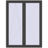 Preisgestaltung Balkontüren 1600x2100 mm BALCONY DOOR REHAU EURO 70 BASALT_GREY beidseitig