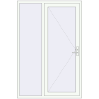 Preisgestaltung Haustüren 1400x2100 mm DOOR KORSA BASE REHAU EURO 60 RAL 9016 Traffic white beidseitig
