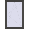 Preisgestaltung Kipp und Drehfenster 1000x1500 mm KORSA OPTIMUM REHAU EURO 70 BASALT_GREY beidseitig