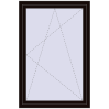 Preisgestaltung Kipp und Drehfenster 1000x1500 mm KORSA OPTIMUM REHAU EURO 70 BLACK_BROWN beidseitig