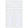 Preisgestaltung Kipp und Drehfenster 1280x2090 mm KORSA ALU LIGHT A RAL 9016 Traffic white beidseitig
