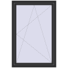 Preisgestaltung Kipp und Drehfenster 1000x1500 mm KORSA OPTIMUM REHAU EURO 70 BLACK_STRUCTURAL beidseitig