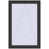 Preisgestaltung Kipp und Drehfenster 1000x1500 mm KORSA OPTIMUM REHAU EURO 70 ANTHRACITE_GREY_GLATT beidseitig
