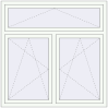Preisgestaltung Kipp und Drehfenster 1500x1500 mm KORSA OPTIMUM REHAU EURO 70 RAL 9016 Traffic white beidseitig