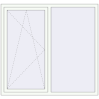 Preisgestaltung Kipp und Drehfenster 1600x1500 mm KORSA OPTIMUM REHAU EURO 70 RAL 9016 Traffic white beidseitig