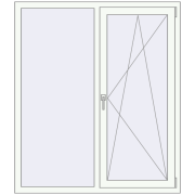 Kipp und Drehfenster 1300x1500 mm KORSA OPTIMUM REHAU EURO 70 RAL 9016 Traffic white beidseitig