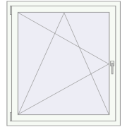 Kipp und Drehfenster 950x1130 mm KORSA OPTIMUM REHAU EURO 70 RAL 9016 Traffic white beidseitig