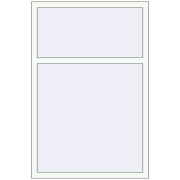 Kipp und Drehfenster 1000x1500 mm KORSA REHAU BRILLANT DESIGN RAL 9016 Traffic white beidseitig