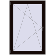 KORSA OPTIMUM REHAU EURO 70 1000x1500 mm BLACK_BROWN beidseitig