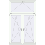 KORSA ALU LIGHT A 1280x2090 mm RAL 9016 Traffic white beidseitig