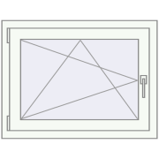 KORSA OPTIMUM REHAU EURO 70 780x580 mm RAL 9016 Traffic white beidseitig